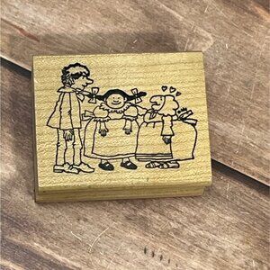 1988 KIDSTAMPS #717 STREGA'S FRIENDS WOOD MOUNTED RUBBER STAMP BY TOMIE DEPAOLA